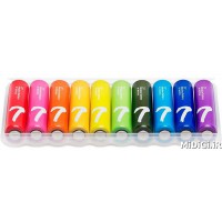 باتری (باطری) نیم قلمی آلکالاین (الکالاین) 1/5 ولت رنگین کمانی Zi7 می شیاومی (شیائومی) بسته 10 عددی | Xiaomi Mi Original Rainbow Zi7 1.5V AAA Alkaline Battery Pack Of 10 Piece's Set